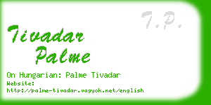 tivadar palme business card